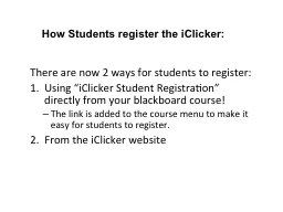 How Students register the