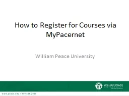 How to Register for Courses via MyPacernet
