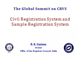 The Global Summit on CRVS