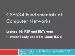 CSE534 Fundamentals of Computer Networks