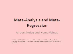 Meta-Analysis and Meta-Regression