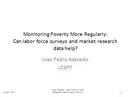 Monitoring Poverty More