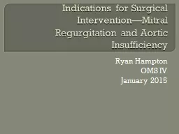 Indications for Surgical Intervention—Mitral Regurgitatio