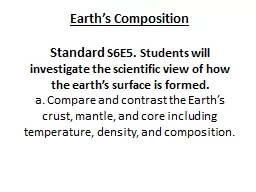 Earth’s Composition