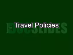 Travel Policies