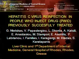 HEPATITIS C VIRUS REINFECTION IN PEOPLE WHO INJECT DRUG (PW