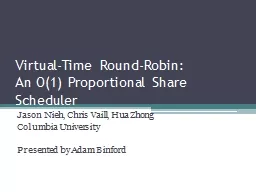 Virtual-Time Round-Robin: