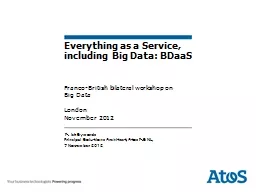 Everything as a Service, including Big Data: