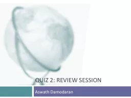 Quiz 2: Review session