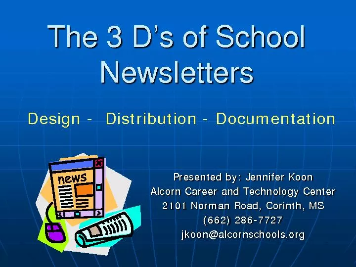 The 3 D’s of School Newsletters