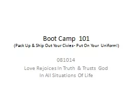 Boot Camp  101