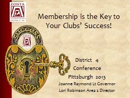 Membership is the Key to Your Clubs’ Success!