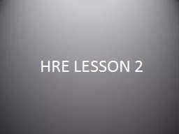 HRE LESSON 2