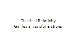 Classical Relativity