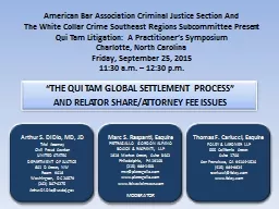 American Bar Association Criminal Justice Section And