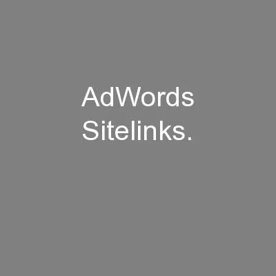 AdWords Sitelinks.