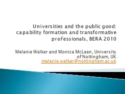 Universities and the public good: capability formation and