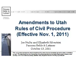 Amendments to Utah Rules of Civil Procedure