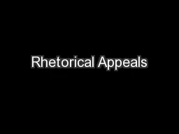 Rhetorical Appeals