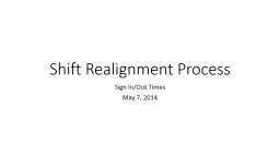 Shift Realignment Process