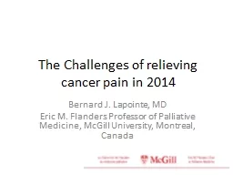 The Challenges of relieving cancer pain in 2014