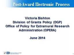 Post-Award Electronic Process