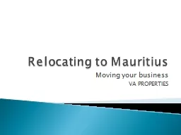 Relocating to Mauritius