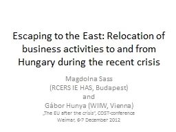 Escaping to the East: Relocation of business activities to