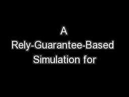 A Rely-Guarantee-Based Simulation for