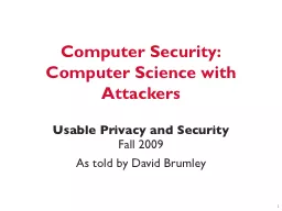 Computer Security: