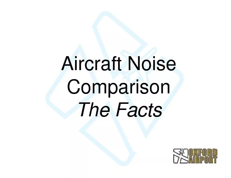 Aircraft Noise Comparison The Facts