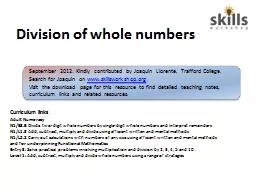Division of whole numbers