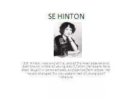 SE HINTON