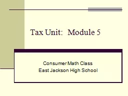 Tax Unit:  Module 5