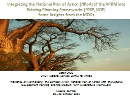 Integrating the National Plan of Action (
