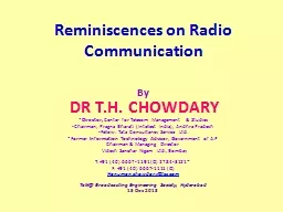 Reminiscences on Radio Communication