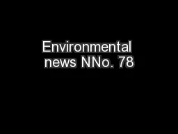 Environmental news NNo. 78