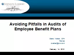 Avoiding Pitfalls in Audits of Employee Benefit Plans