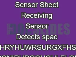 WDEOHLVDWWDFKHGWRWKHFRQYHRUIRUHIFLHQW Transmissio Sensor Sheet Receiving Sensor Detects