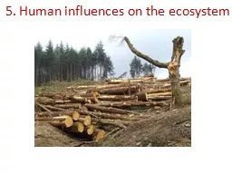5. Human influences on the ecosystem