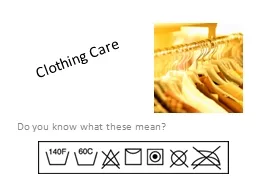 Clothing Care