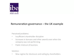 Remuneration governance – the UK example