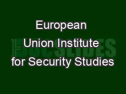European Union Institute for Security Studies