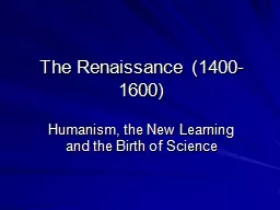 The Renaissance (1400-1600)