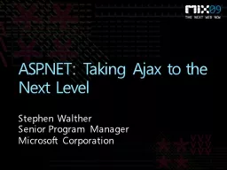 ASP.NET: Taking Ajax to the Next Level