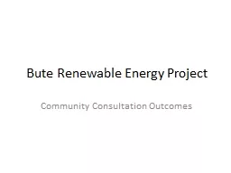 Bute Renewable Energy Project