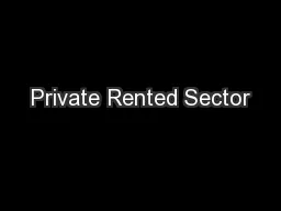 Private Rented Sector