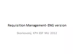 Requisition Management- ENG version
