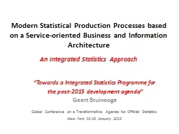 “Towards a Integrated Statistics