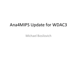 Ana4MIPS Update for WDAC3